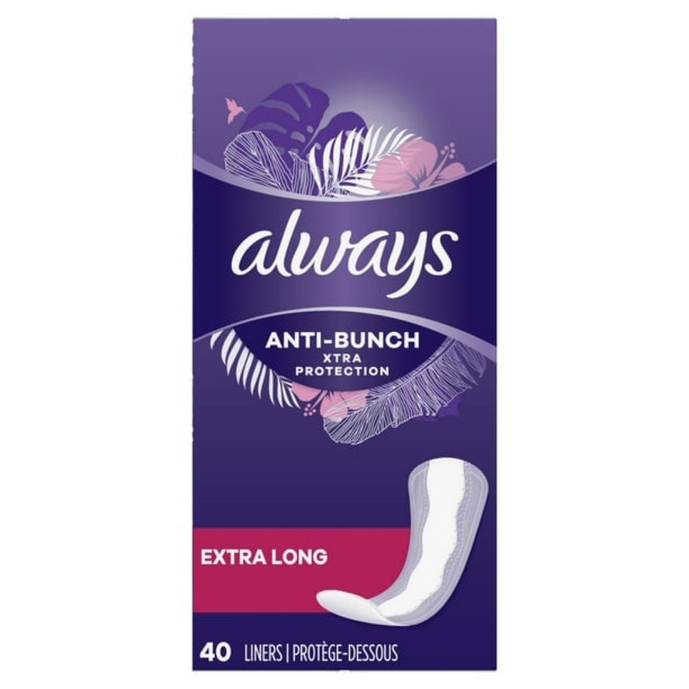 Always Anti-Bunch Liners - Purple and White 39 Liners